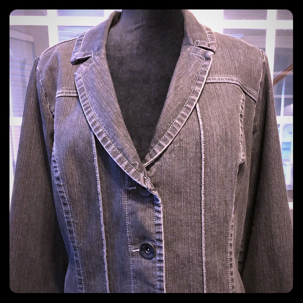 Black denim jacket